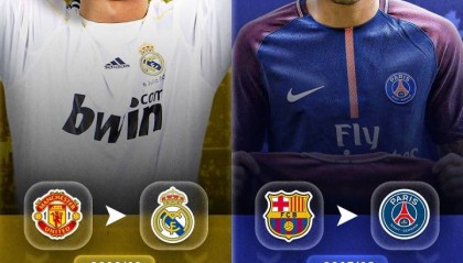 计入通胀后转会费榜：C罗超内马尔居首 齐祖第4姆总第6