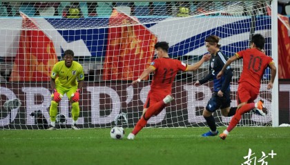 进球功臣、广东仔林良铭：后面的比赛，会一场一场去拼