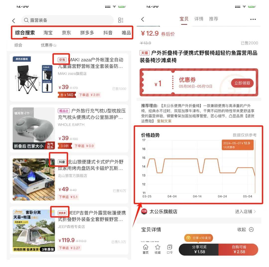 出门订酒店用麦享生活多平台比价，还有返佣拿